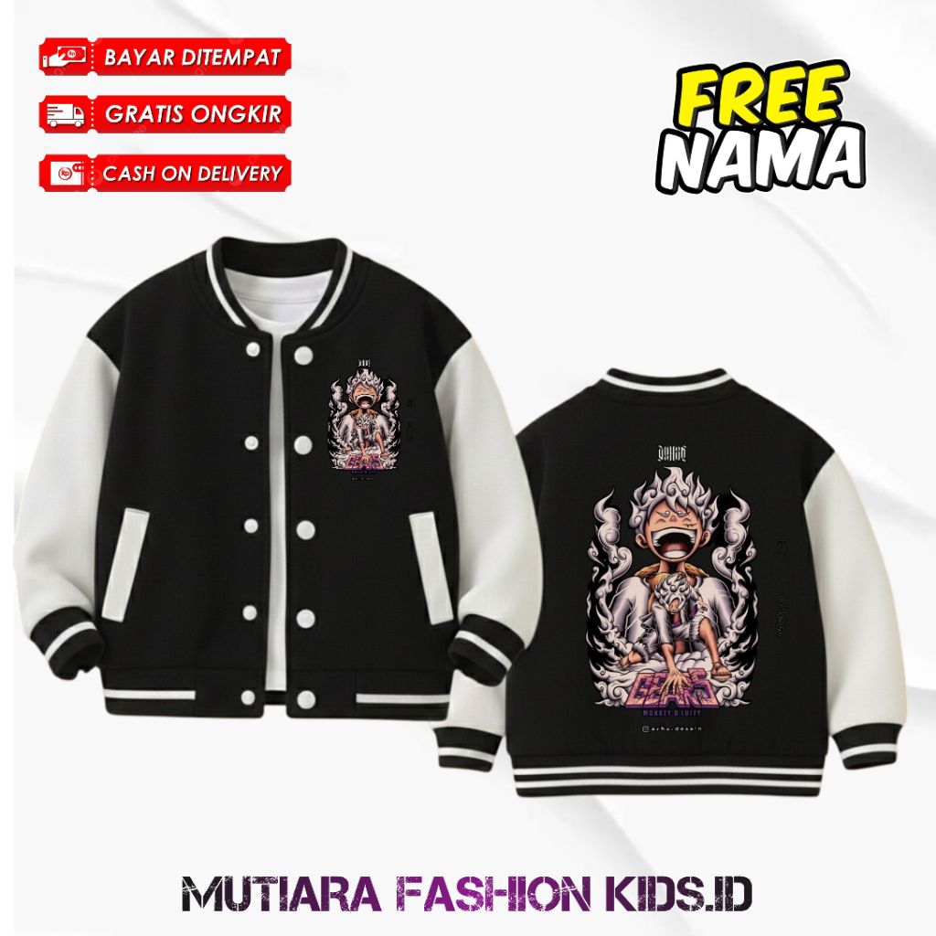 Jaket Baseball Varsity One Piece Gear Second 5 Terbaru / Jaket Varsity Baseball One Piece Terbaru Bi