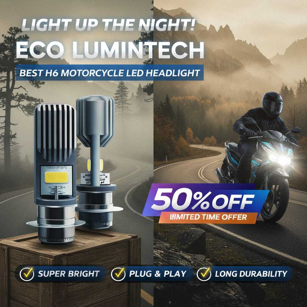 Lampu LED Motor H6 Fokus Tengah Tidak Buyar - ECO LUMINTECH