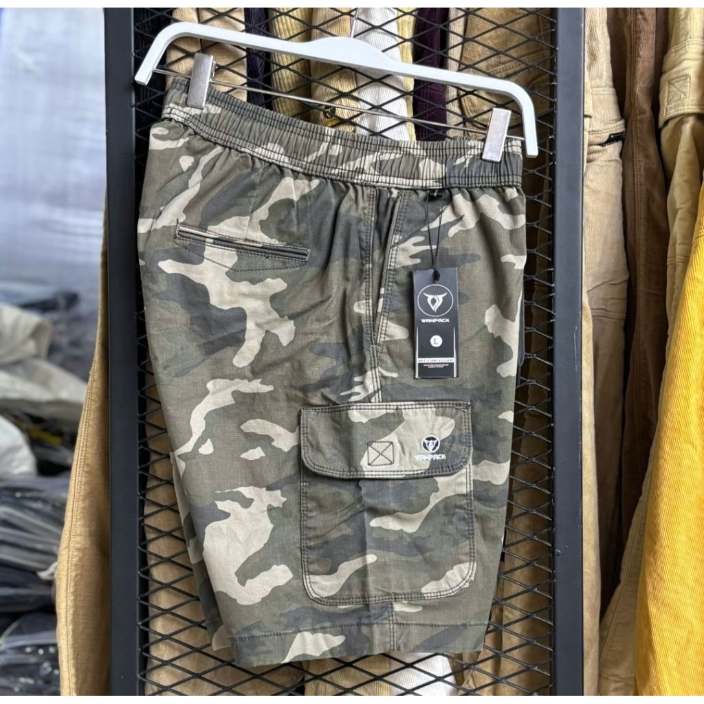 Celana pendek cargo pria di atas lutut whosing tebal branded braca