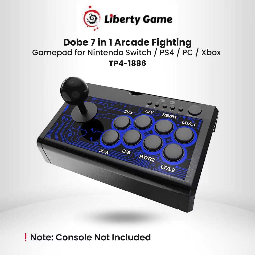 Dobe Arcade Fighting Stick Gamepad 7 in 1 for Nintendo Switch / PS4 / PC / Xbox TP4-1886