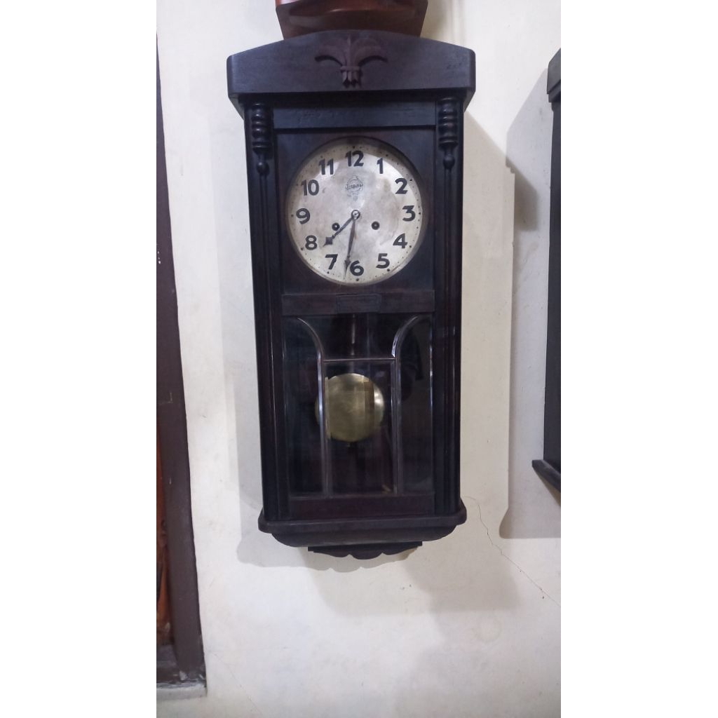 jam dinding kuno Junghans Tropical tengahan 1940 an german
