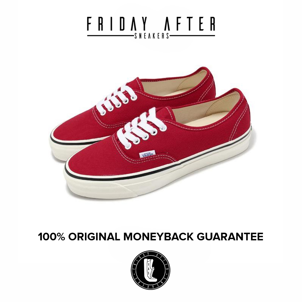 Sepatu Sneakers Pria Wanita Vans Premium Authentic Reissue 44 LX Racing Red Original Resmi