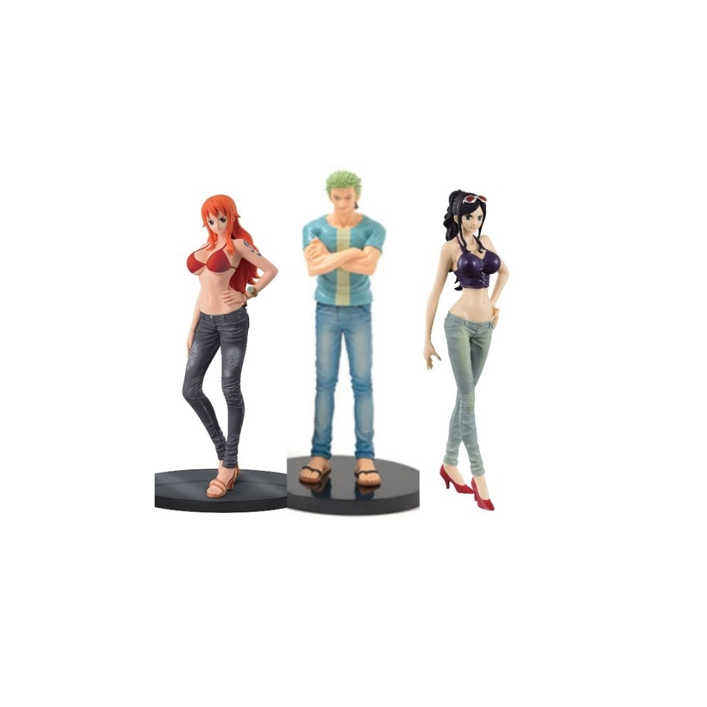 [Bundling] One Piece Trio Jeans Freak Roronoa Zoro, Nami, Robin 3(item)