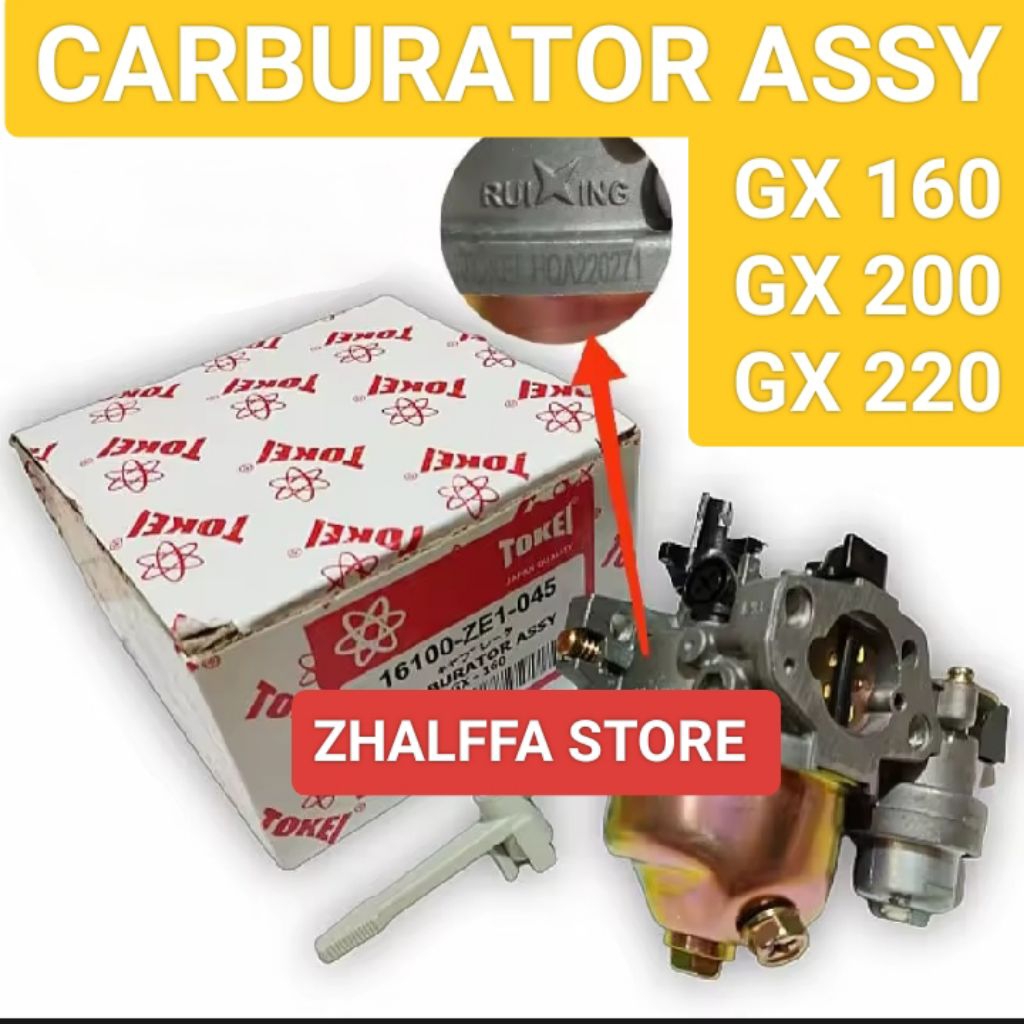 Carburator Karburator TOKEI Mesin Penggerak Honda GX160 GX200