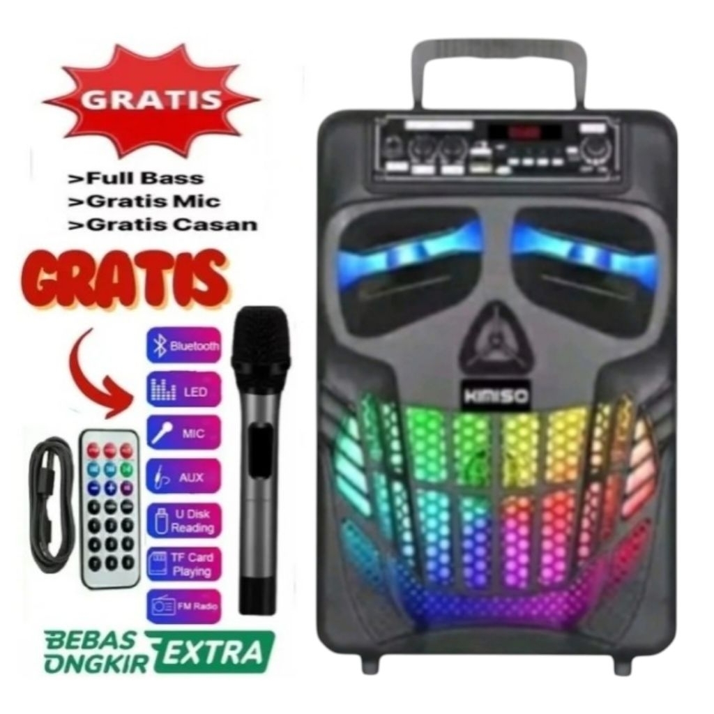 Speaker Bluetooth BRAIN POWER-7801 FREE MIC Speaker Multimedia Bisa Untuk Karaoke