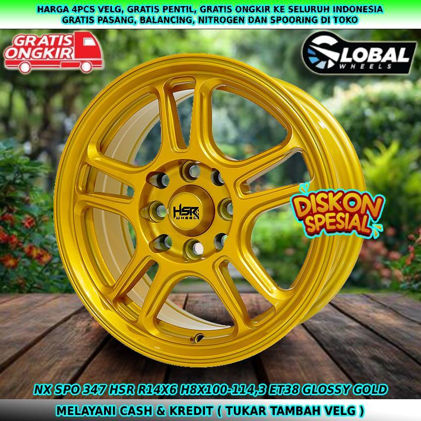 Velg mobil R14 untuk mobil Ayla| Sigra| Sirion| Agya| Calya| dll velg hsr nx spo R14