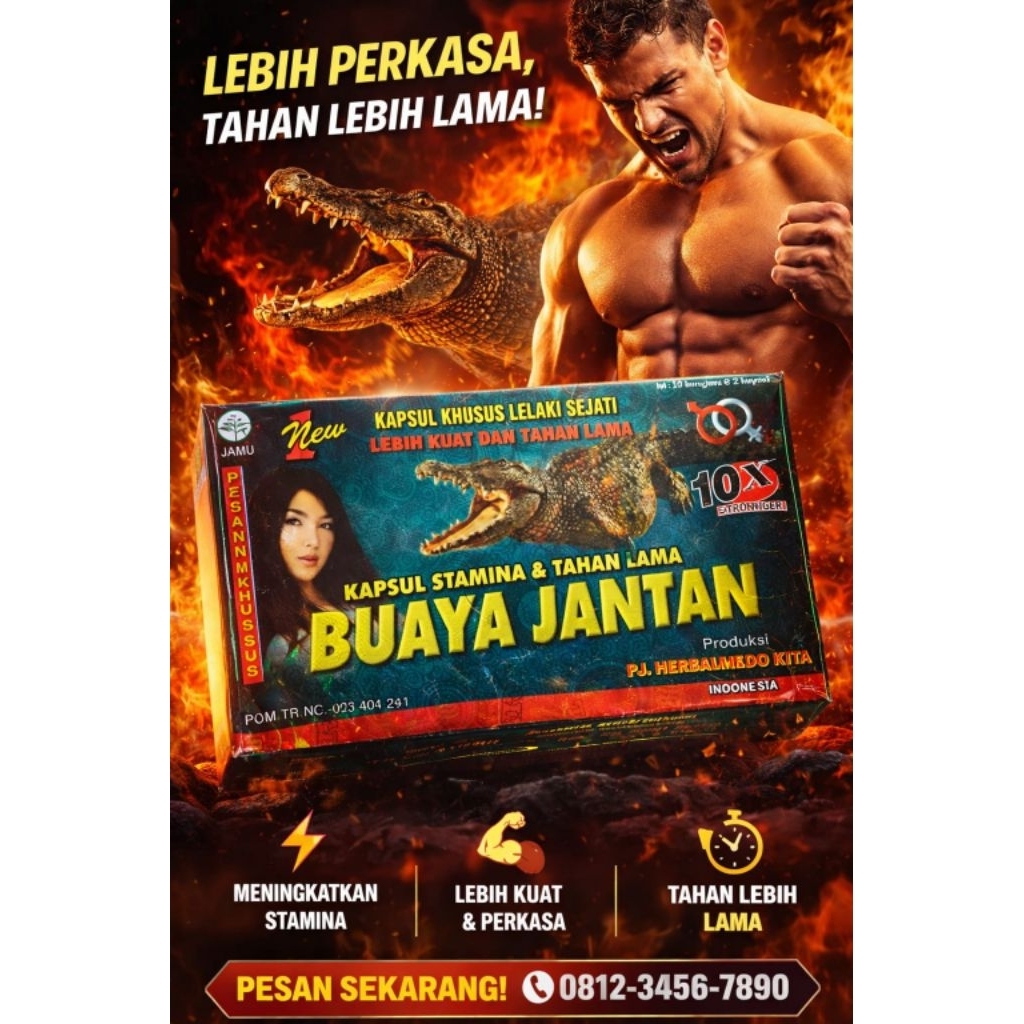 Buaya Jantan — Kapsul Stamina Pria Kapsul khusus untuk pria