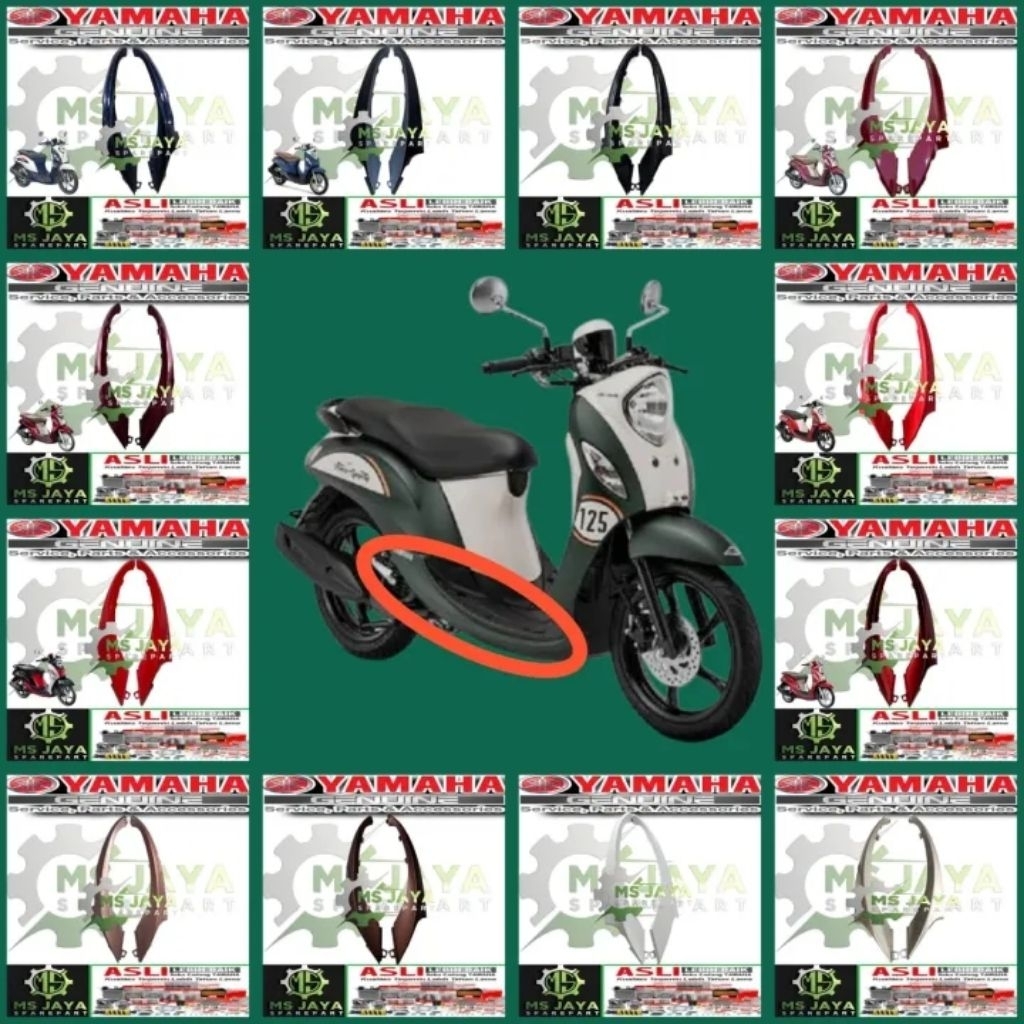 COVER UNDER COVER DEK SAMPING PIJAKAN KAKI FINO 125 FI,FINO GRANDE ORIGINAL YAMAHA BJ8-F8395-00 BJ8-