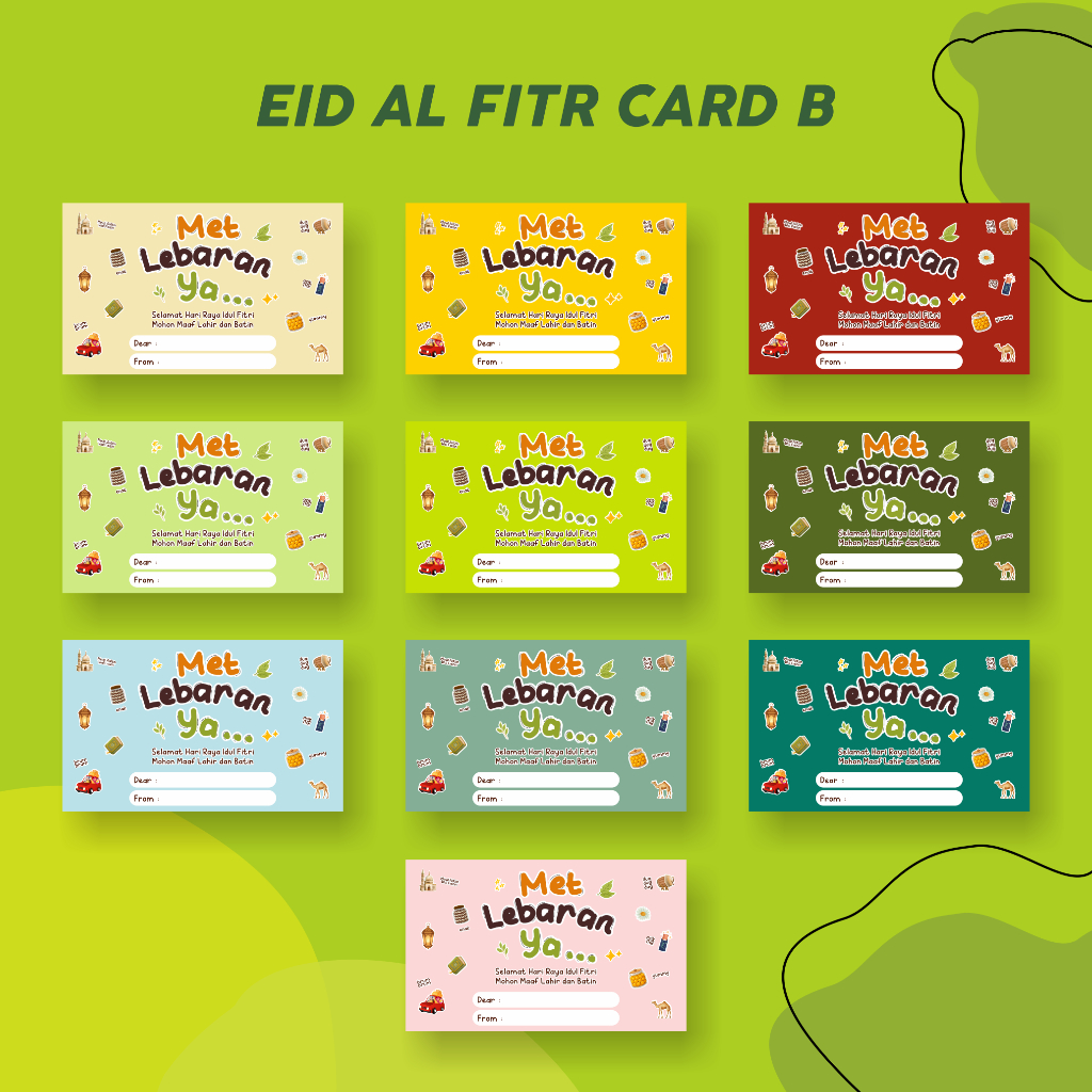 KARTU UCAPAN LEBARAN/IDUL FITRI LUCU KODE EF-B