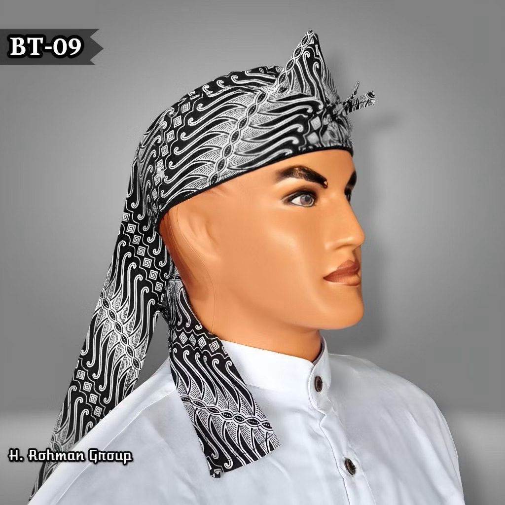 Iket Kepala Sunda Motif Batik Model Peci Blangkon Imamah Permanen