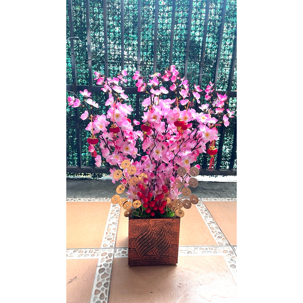 bunga sakura bunga Imlek dekorasi Imlek bunga meja hiasan Imlek