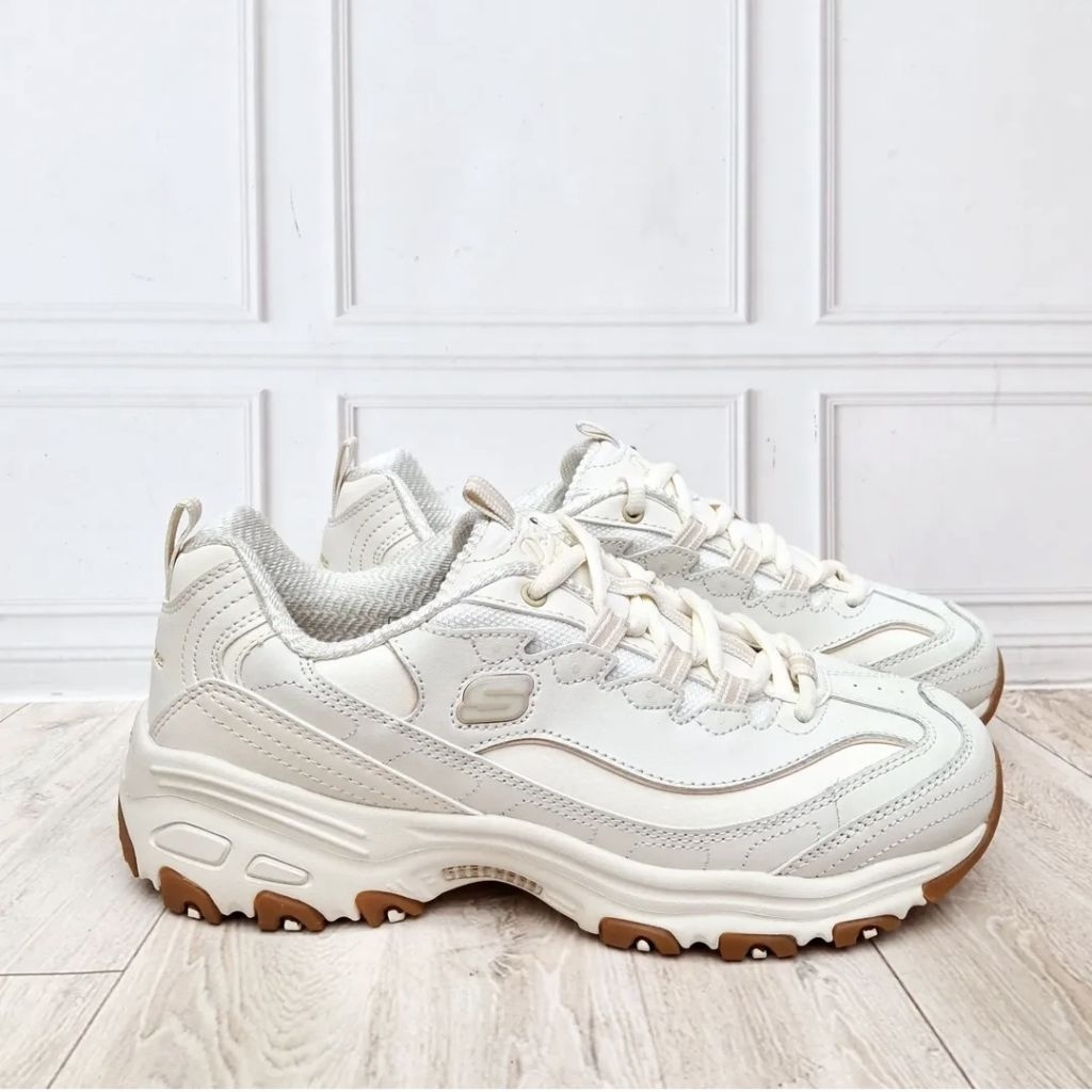 Sepatu Fashion Wanita SKECHERS D'Lites 149807/OFWT 100% Original Resmi (Size 37)