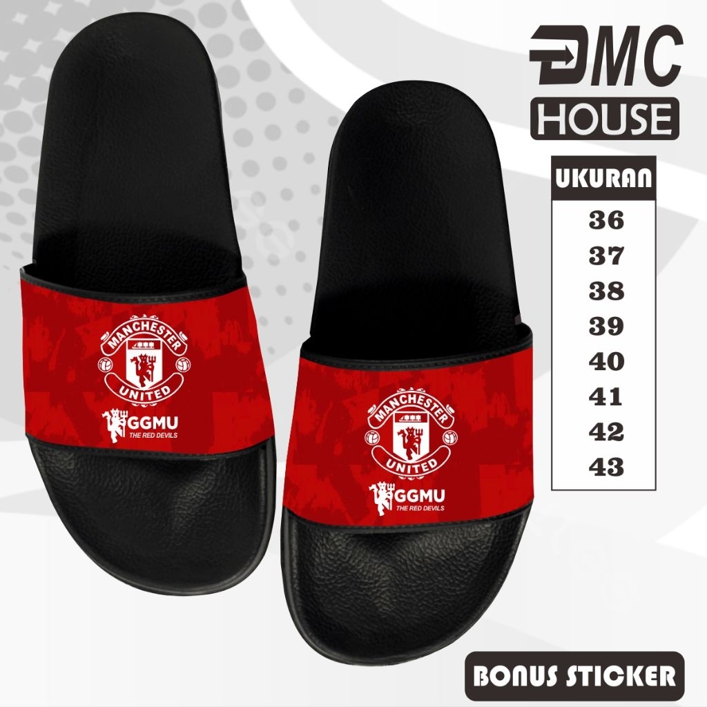 Sandal Slop Slip On Manchester Bola Ggmu Man United Anak Anak Dan Dewasa