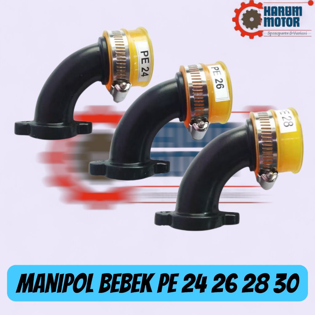 Manipol Pe 28 Bebek PE 26 PE 24 Intake Manipol Karburator Untuk Motor Bebek Universal