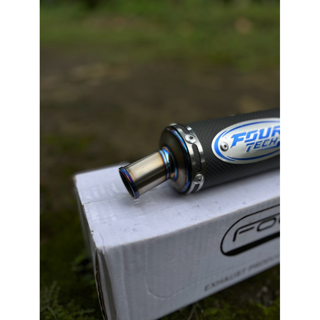 silincer ninja bahan carbon tip titanium original fourtech & gjr