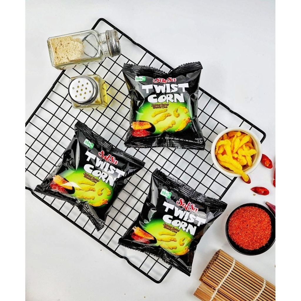 [Isi 10pcs] Salsa Twist Corn Jagung Bakar - Snack Jagung Renyah Rasa Jagung Bakar [Cemilan Enak]