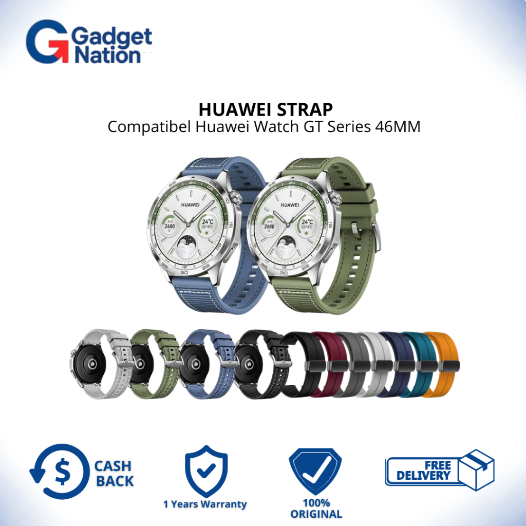 Strap Huawei Watch GT Series 46mm Leather Kulit Premium