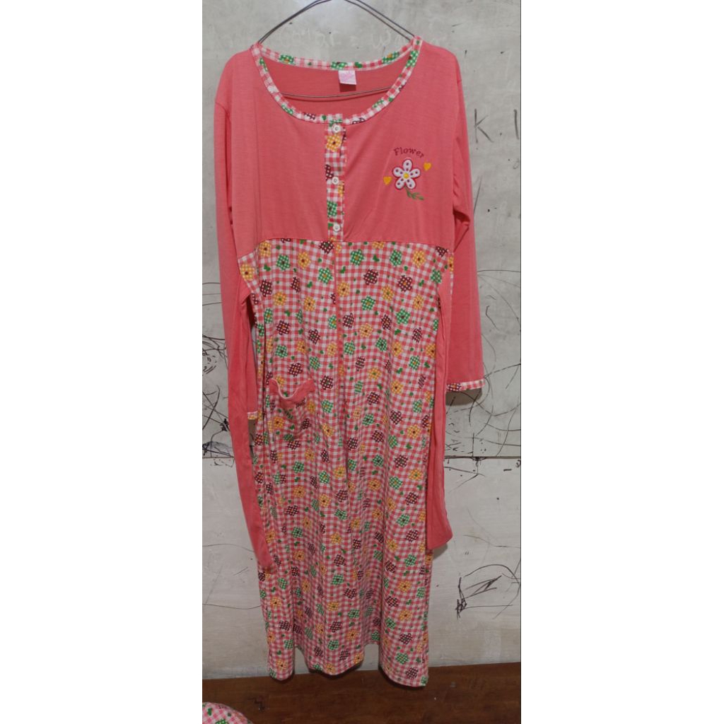 daster kaos/piyama/lengan panjang