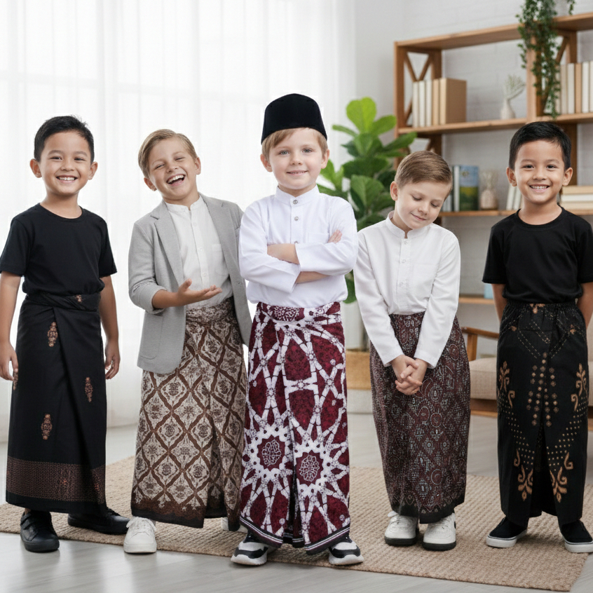 Sarung Anak Instan Semua Motif Terbaru Usia 2-10 Tahun Model Rok praktis
