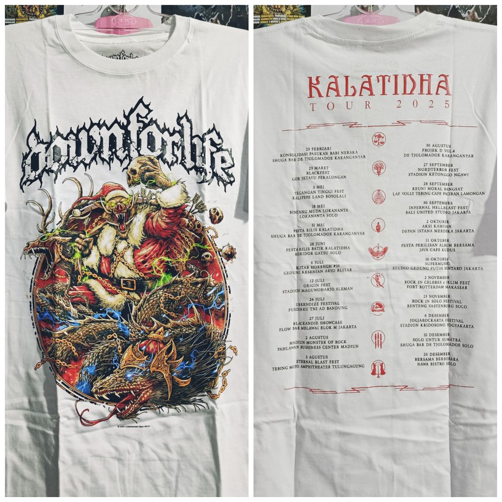 Ts down for life - kalatidha tour 2025 (white)