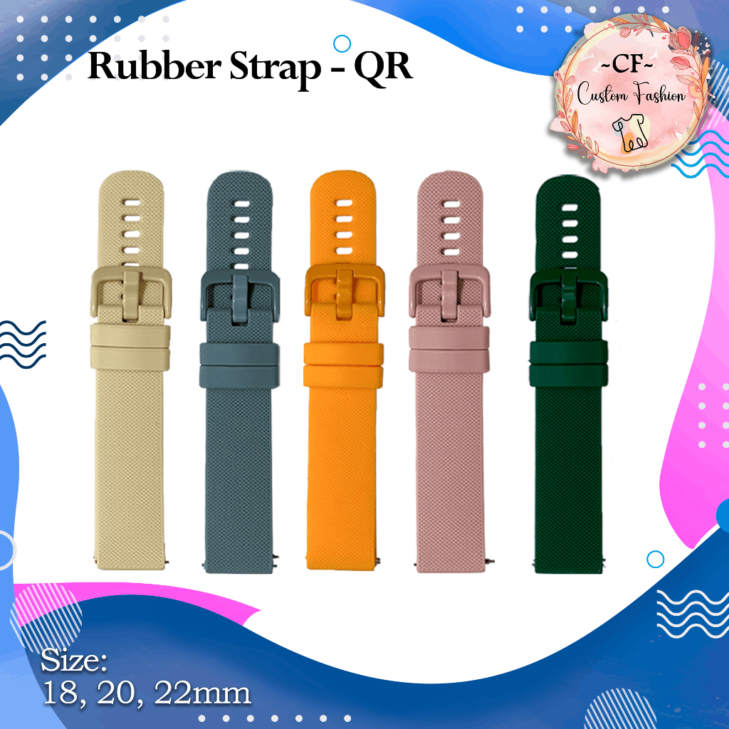 Rubber Strap Vintage Tropic Strap 18mm 20mm 22mm Quick Release Casio Seiko AC