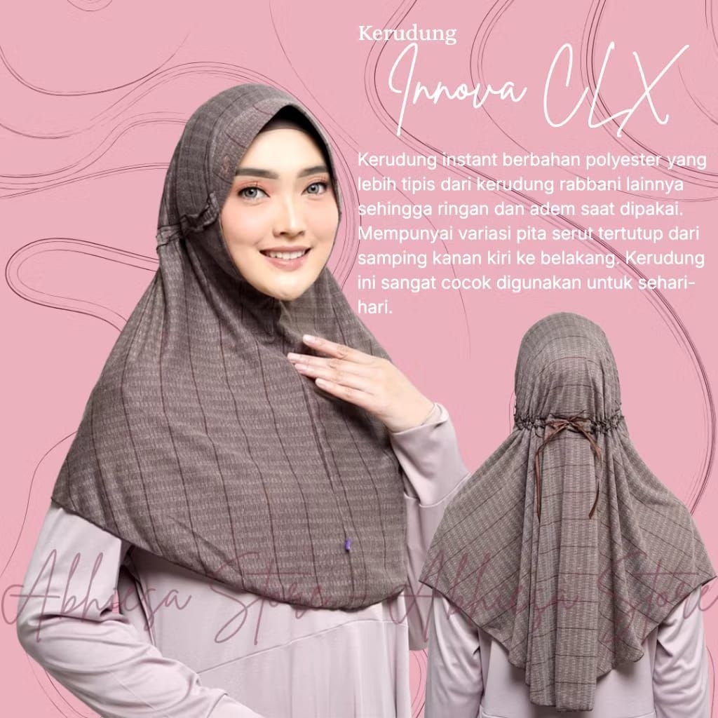 Kerudung Sekolah Innova CLX Anak TK SD SMP SMA Jilbab Krudung Rabbani Original