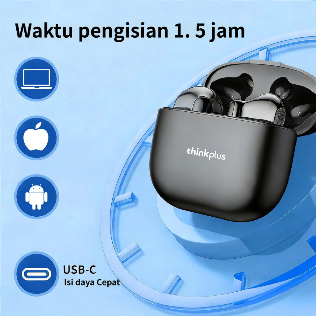 hot deals lenovo thinkplus earphone bluetooth thinkplus tws headphone nirkabel earbud headset alat