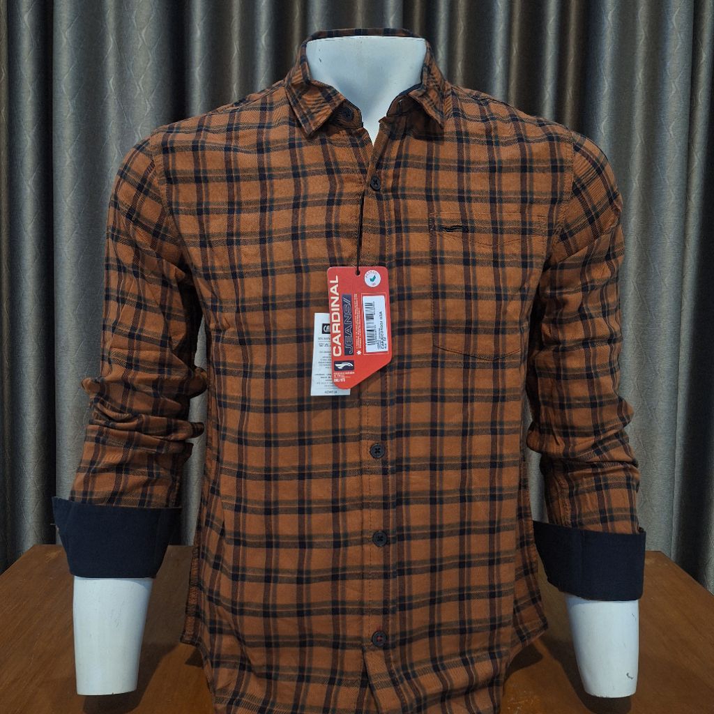 kemeja pria cardinal jeans lengan panjang cardinal original slimfit