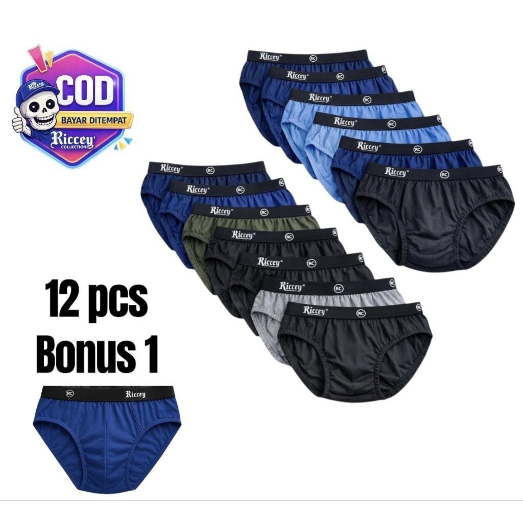 Paket isi 13 pcs beli 12 bonus 1 Celana dalam pria /cd pria/sempak cowo/celana dalam laki laki
