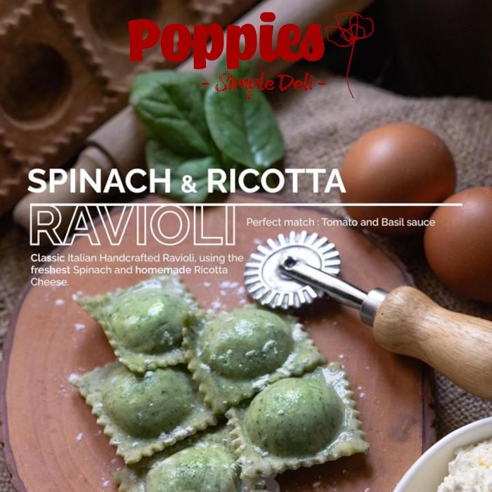 Ravioli Ricotta Spinach - Ravioli Ricota isi Keju Ricota dan Bayam The Lab Food Solution - 500gr