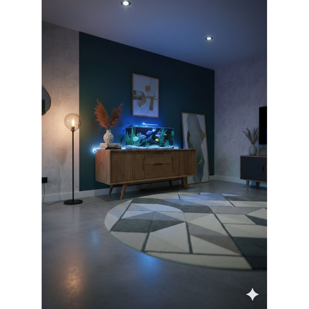 lampu akurium termurah perangsang warna ikan 6 MATA LED SUPER TRANG 5V +USB