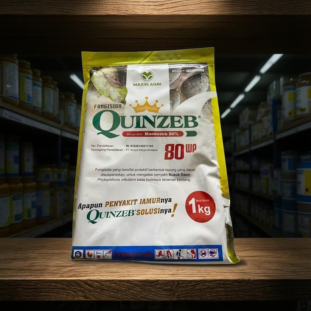 FUNGISIDA QUINZEB 80WP 1 kg - Fungisida Berbahan Aktif Mancozeb