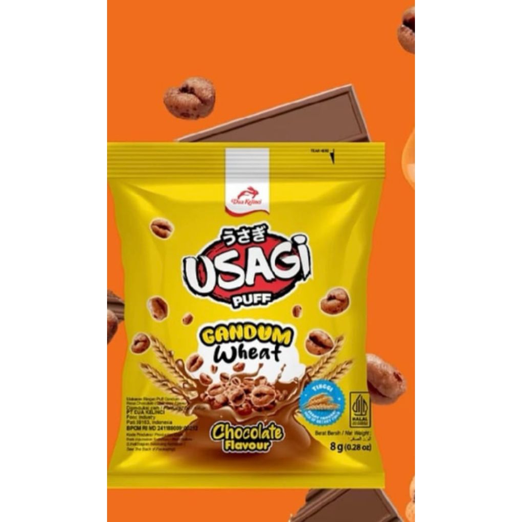 Snack atau jajanan Usagi puff Coklat
