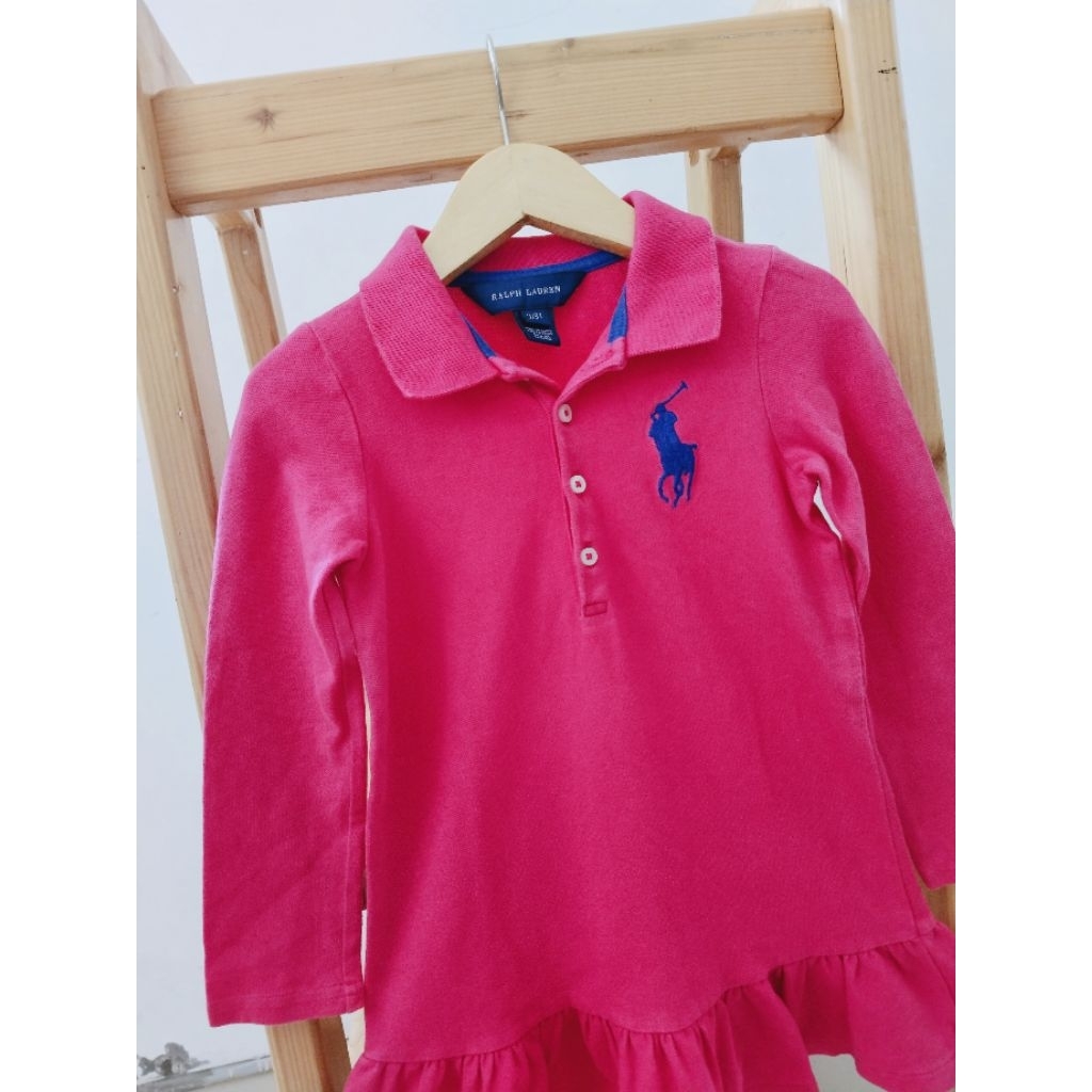 polo RL kemeja panjang pink fanta