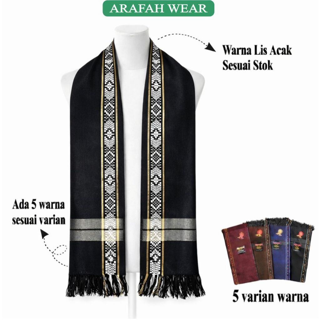 ARAFAH Sorban Dewasa Motif Polos Tenun Aliska | Sorban Arab Segi Panjang