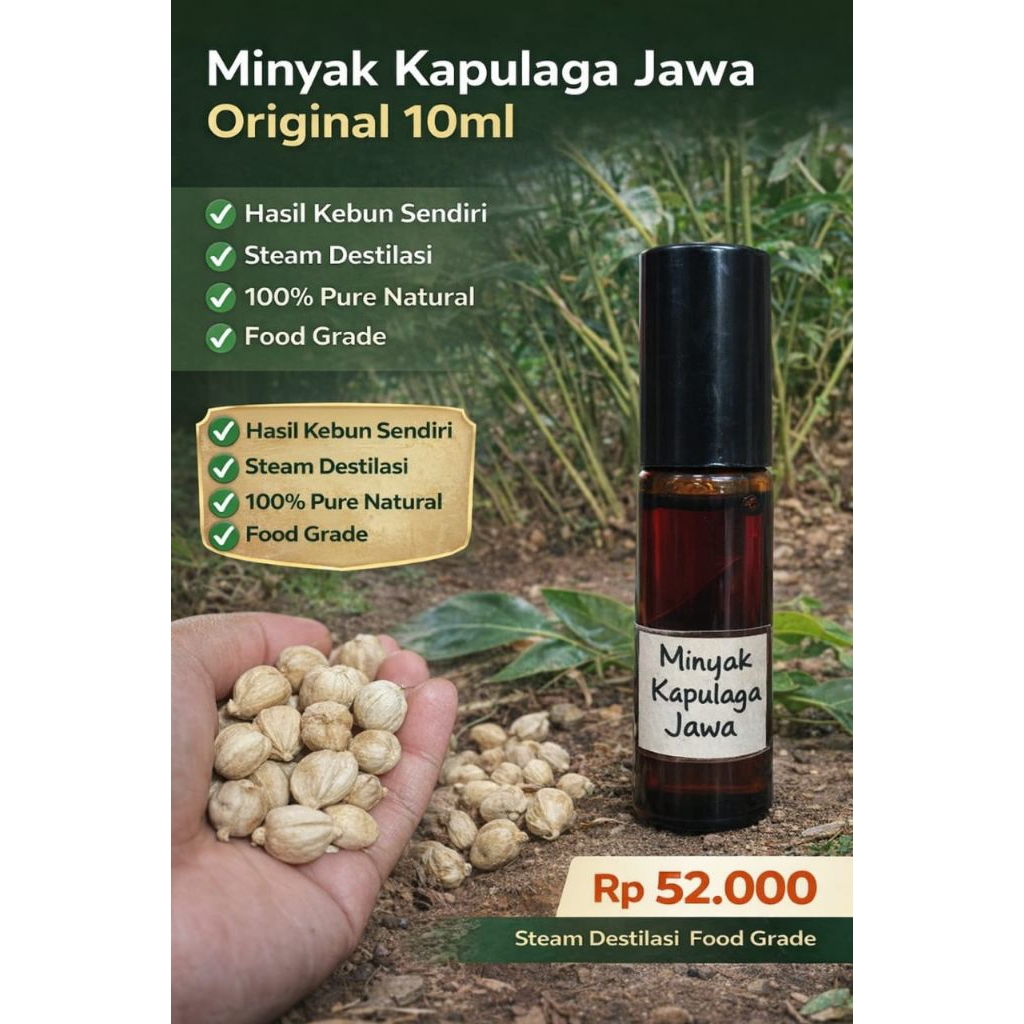 10ml MINYAK KAPULAGA 100% MURNI