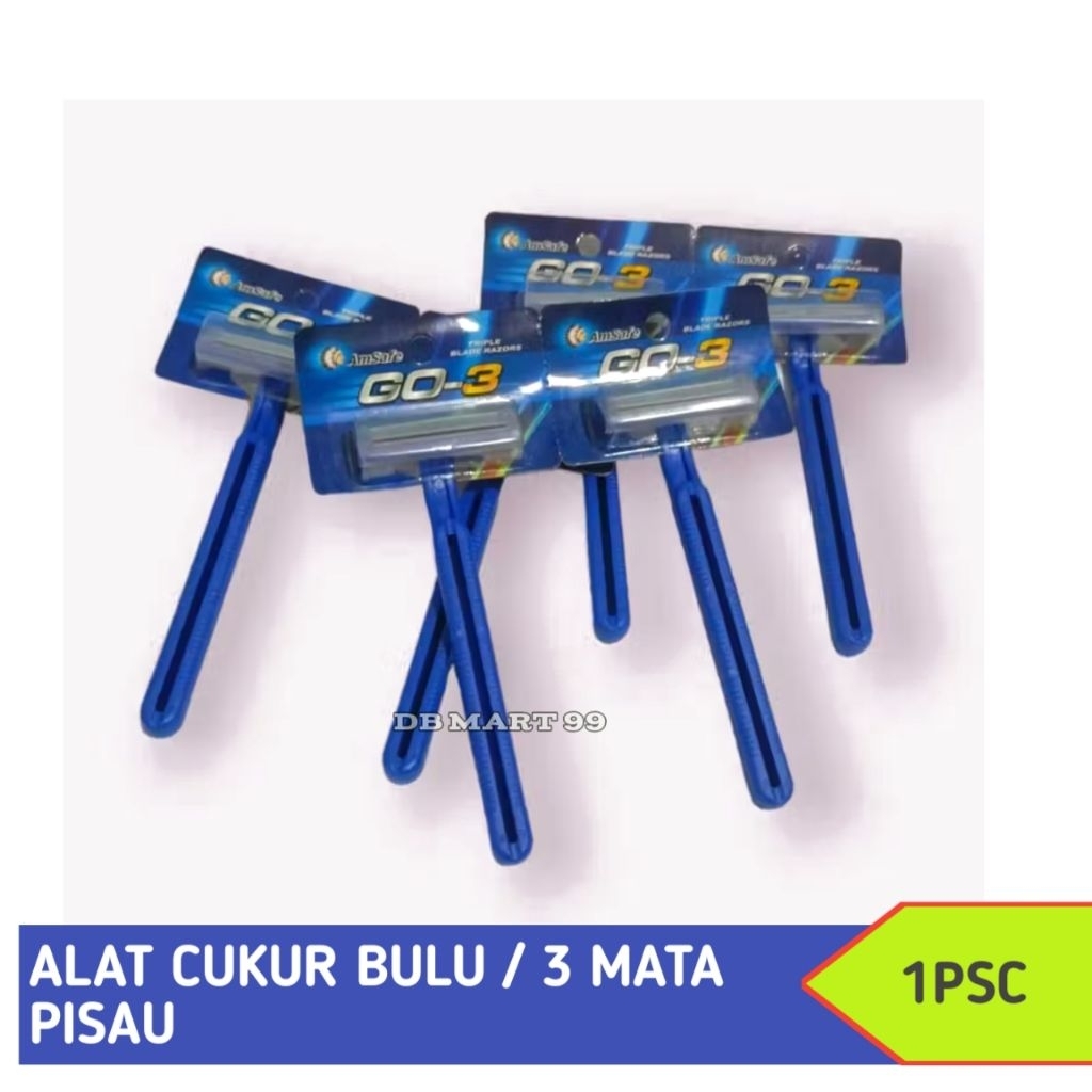 Pisau cukur / cukur bulu - master cukur - Alfamidi 3mata pisau - GO-3 3mata pisau