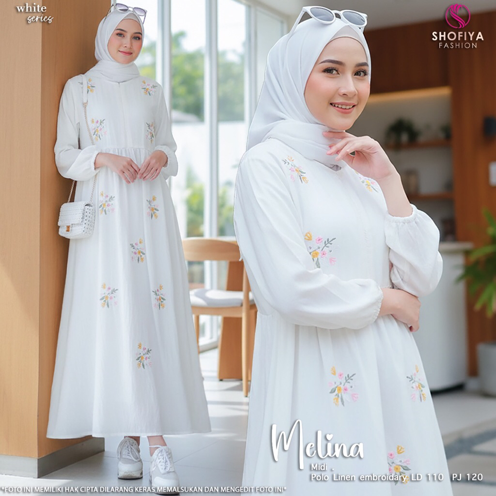 GAMIS DRESS MELINA MIDI ORIGINAL BY SHOFIYA