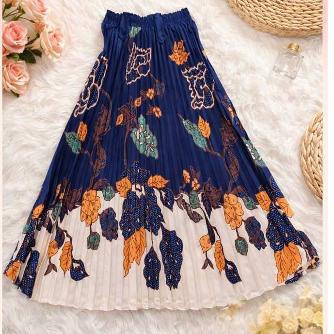 Frozalul-Rok plisket // Rok Batik Jumbo // Rok Batik Payung Plisket  //Premium Rok Batik Panjang Dew