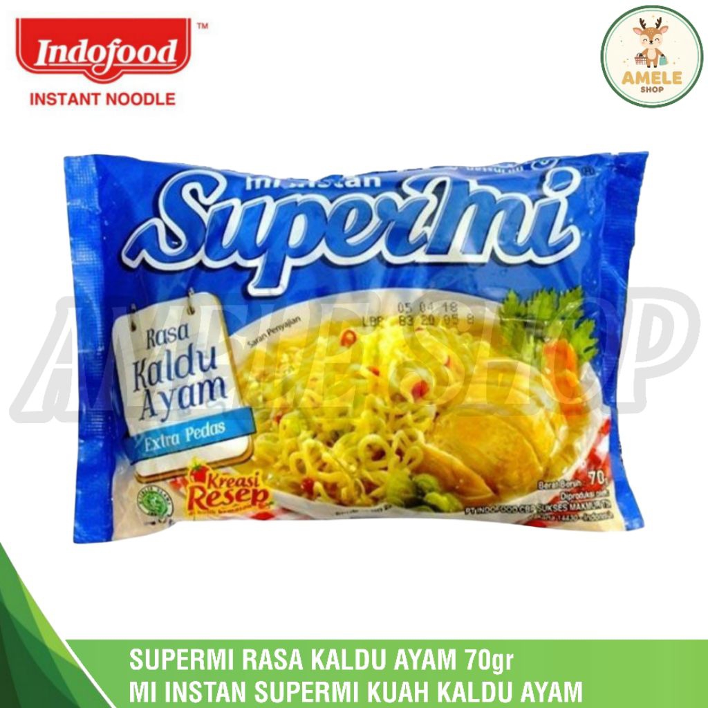 SUPERMI Rasa Kaldu Ayam 70gr | Mi Instan Supermi Kuah Kaldu Ayam