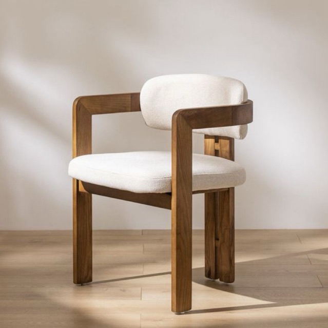 kursi makan hotel jok mewah minimalis kayu / kursi cafe jok kayu jati kursi tamu jok busa