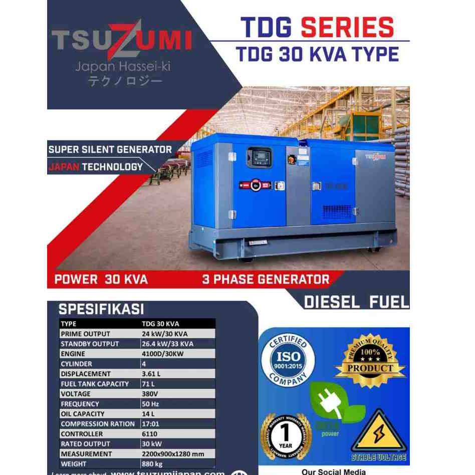 Genset Silent Solar TDG 30 KVA