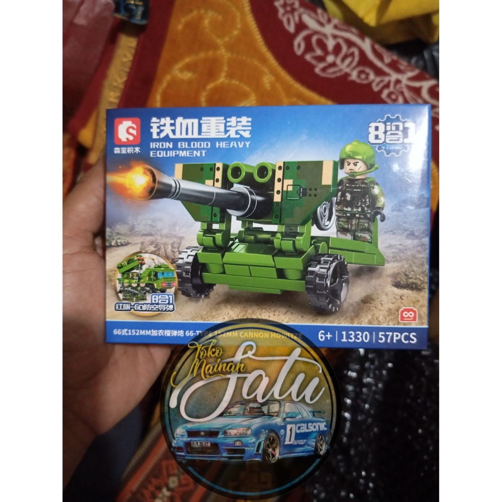 Mainan bricks lego KW, model Tank