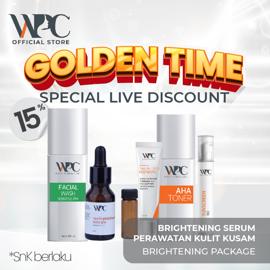 Brightening Serum Series Wijaya Platinum Brightening - Perawatan Kulit Kusam
