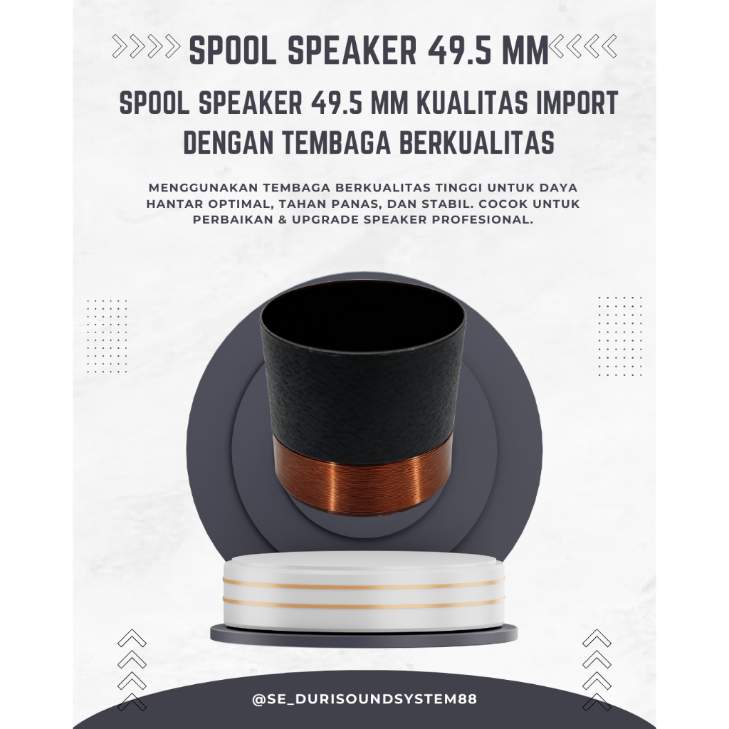Spool Speaker 49.5 mm Import Premium – Kualitas Profesional