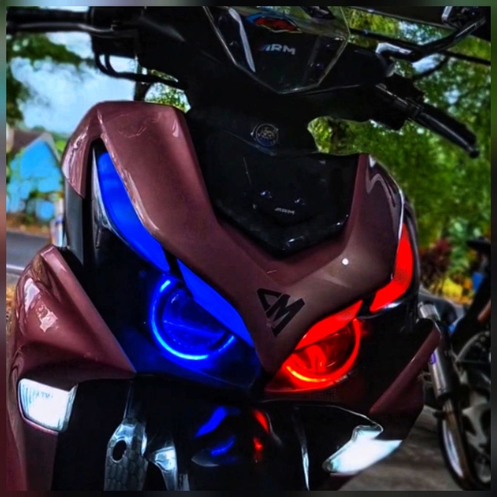 BILED HEADLAMP SET LAMPU DEPAN SET CUSTOM BILED AES EXPERIENCE BULLAES LAMPU ALIS DRL YAMAHA AEROX N