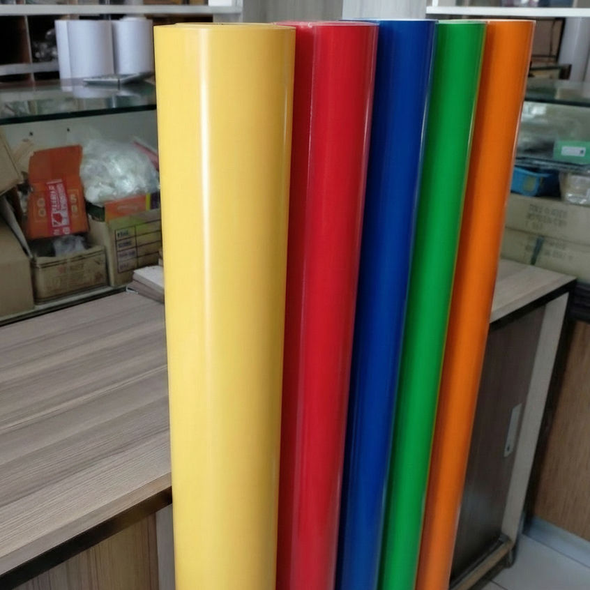 PVC Sheet Kuning Tebal / Decosheet - Pelapis Finishing Furniture