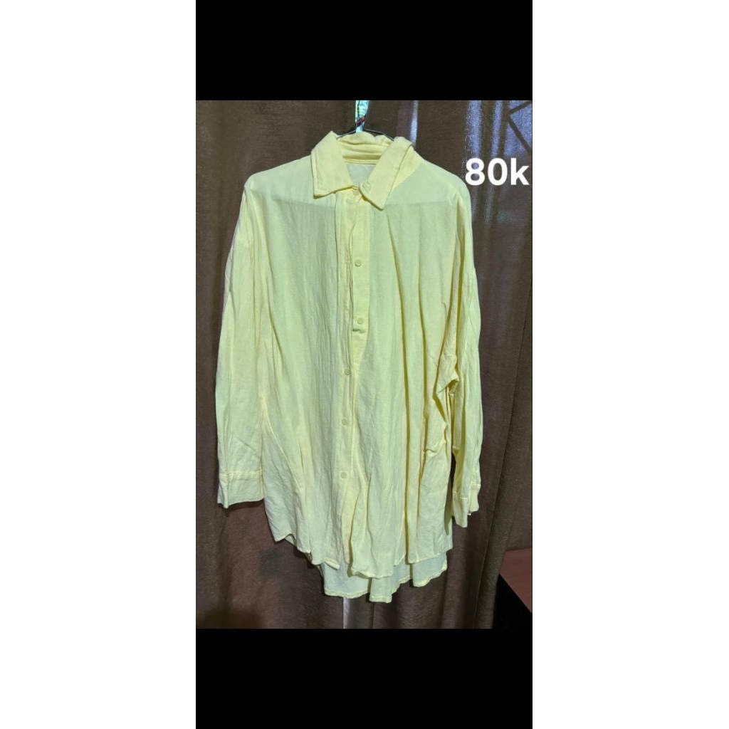 kemeja oversize linen pl