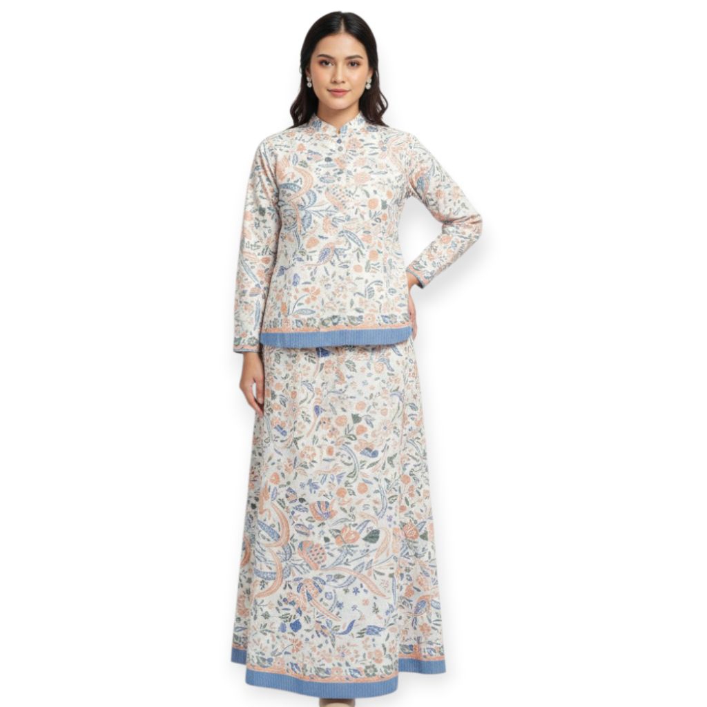 Setelan Batik Rok & blus baju kantor wanita dewasa atasan kerja tigneg put
