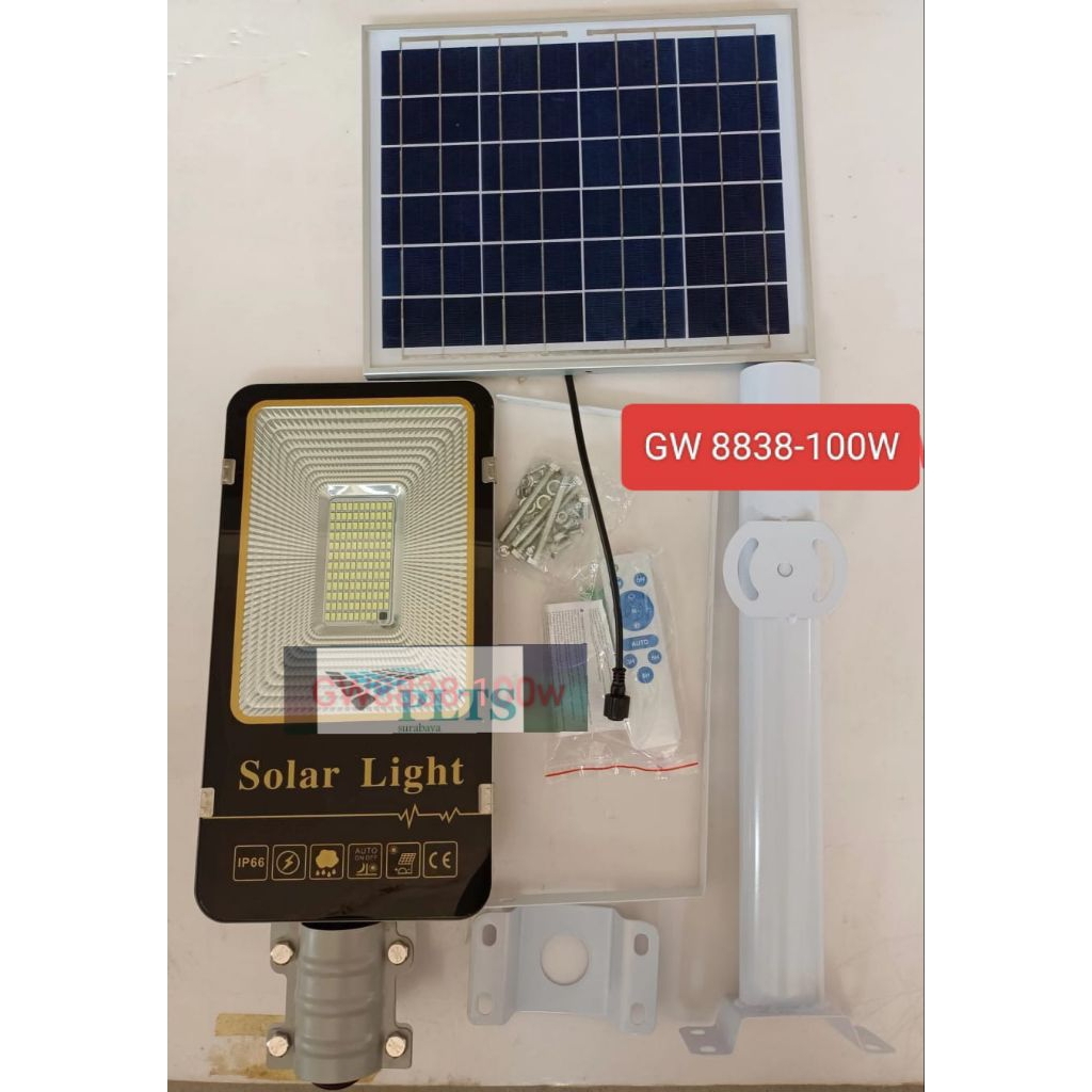 Lampu Pju 100watt 2in1 mini solar cell 20wp